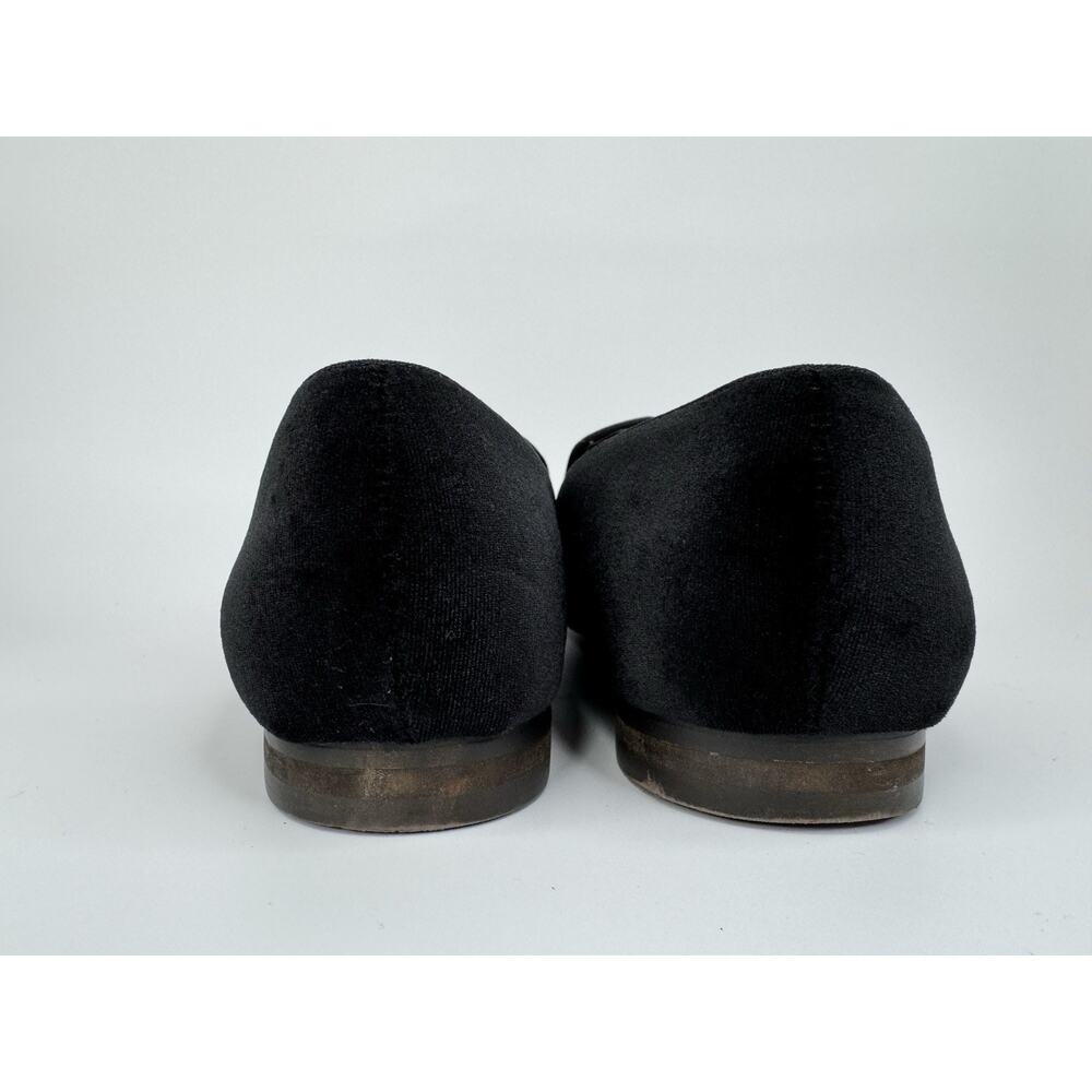 Steve Madden Men’s Leonardo Embroidered Crown Loafers Size 10 Black Velvet Shoes - Picture 9 of 13